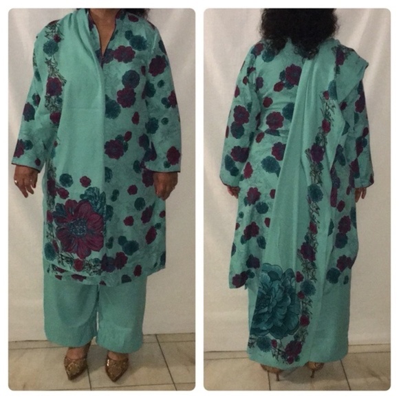 Indian Pakistani Salwar Kurti Outfit Large - Picture 1 of 12
